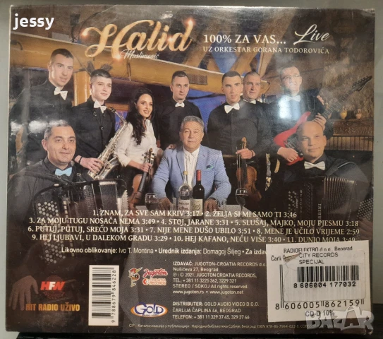Halid Muslimovic - 100% za vas (live), снимка 2 - CD дискове - 51367801
