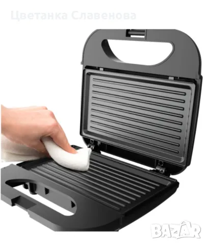 Тостер за сандвичи, BLACK+DECKER BXSA752, 750W, грил плочи 21.5x12.5cm, незалепващо покритие, снимка 6 - Тостери - 48894753