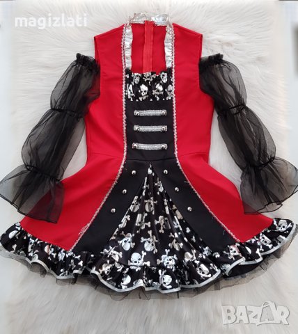 Рокля за Хелуин с черепи размер ХS-S - нова, снимка 5 - Рокли - 42701371