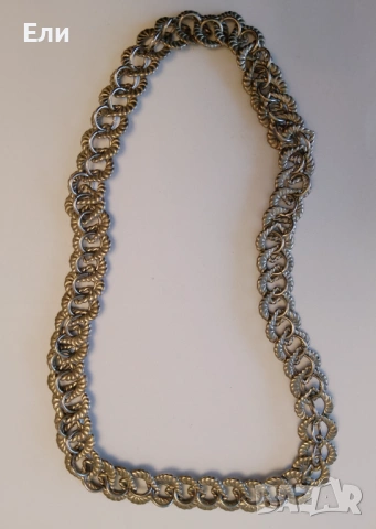 Масивен ланец.Чехия.Красива оплетка.Обиколка 65см.