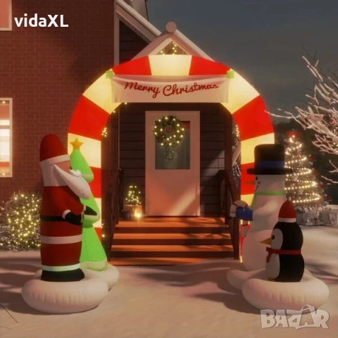 vidaXL Надуваема коледна арка с LED 260 см(SKU:345315), снимка 2 - Декорация за дома - 52573138