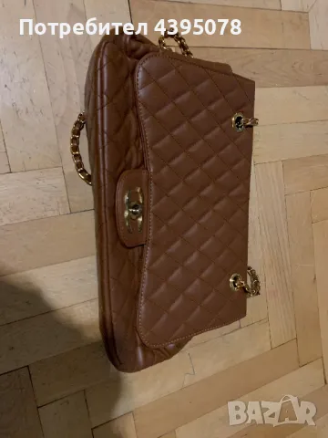 Кафява дамска чанта, снимка 1