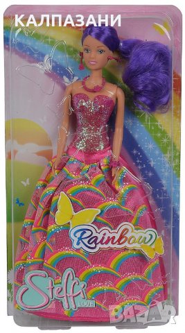 Кукла Simba Toys Steffi Love 105733011 - Стефи, с рокля в стил дъга, 29 cm