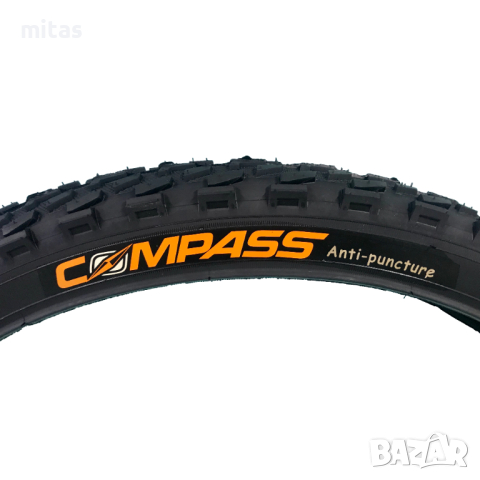 Външна гума за велосипед COMPASS (26 х 2.30) Защита от спукване - 4мм, снимка 6 - Части за велосипеди - 26319176