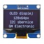 0,96 инча 4-пинов IIC I2C OLED дисплей модул 12864 / бял, снимка 1