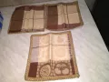 Кафяви покривки 3 броя нови 25х25см, снимка 1