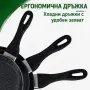 Комплект 3 тигана 20/24/28 см с мраморно незалепващо покритие – за всички видове котлони
, снимка 2