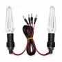 Гъвкави гумени 12V LED мигачи за мотор 2 броя, снимка 2