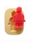 малко Лего човече робот конструктор силиконов молд форма за декор украса торта фондан шоколад гипс, снимка 1 - Форми - 41961720