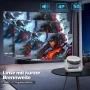 Нов, пълен комплект с мека чанта 4K проектор НА БЪЛГАРСКИ с батерия и Андроид EUARY. Авто фокус..., снимка 6