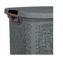 Декоративен кош Mercado Trade, За пране, Пластмаса, Тъмно сив, снимка 3