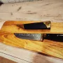 Ловен масивен нож, с дръжка от биволски рог Нов!, снимка 9