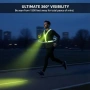 Нова Светеща LED жилетка 360° отражатели регулируема за нощен спорт, снимка 2