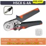 Клещи за кримпване на кабелни обувки HSC8 6-4A 0,25-10 mm² - КОД 4389, снимка 11