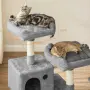 Многоетажна чесалка за котки с хамак и къщичка. , снимка 4