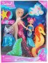 Нов комплект за игра Принцеса русалка Морско конче Деца подарък, снимка 1 - Кукли - 42246062