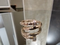 CARTIER Nail Juste un Clou Classic Rose Gold Diamonds Пръстен Пирон, снимка 2