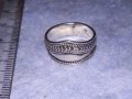 СТАРИНЕН СРЕБЪРЕН ПРЪСТЕН ВИСОКА ПРОБА СРЕБРО УНИКАЛНА МАЙСТОРСКА РЪЧНА ИЗРАБОТКА 37460, снимка 3