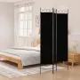 vidaXL Параван за стая, 3 панела, черен, 120x200 см, плат, снимка 2