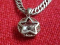 Сребърен ланец колие звезда, снимка 2