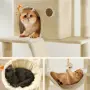 Драскалка за котки Beige 206 см – XXL катерушка с 2 къщички, хамак и площадки, снимка 4