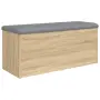 vidaXL Пейка за съхранение, дъб сонома, 102x42x45 см, инженерно дърво, снимка 1
