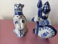 Колекционерски руски фигури от Гжел, снимка 1