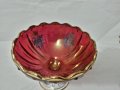 Стъклена купа фруктиера цветно стъкло, снимка 5