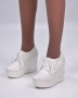 Обувки на платформа - бели - 2506 , снимка 1