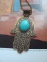 Синжир с медальон, тюркоаз.Винтидж. , снимка 2