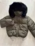 Дамско Зимно Яке С Пухена Качулка - Зелено Или Кафяво Код Roni-14, снимка 5