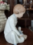 Порцеланова фигура "Момиченце с количка и кукла- бебе" – Nao by Lladro, Испания, 1977 г., снимка 2