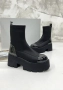 Боти на платформа - черен неопрен и лак - LT50 , снимка 2