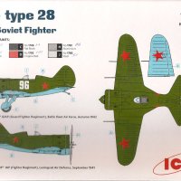 Сглобяем модел на самолет И-16 тип 28 мащаб 1:72 ICM 72073, снимка 2 - Колекции - 41556896
