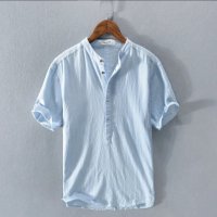 Мъжки ленени ризи. , снимка 2 - Ризи - 41575315