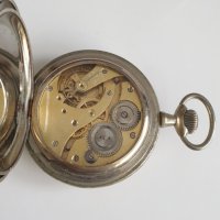  Голям джобен часовник с два капака -68мм, снимка 5 - Антикварни и старинни предмети - 40538107