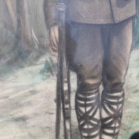 Стара картина ''български войник'' 1880 година, снимка 5 - Колекции - 38709589