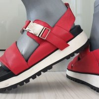 Dirk Bikkembergs Leather Mens Size 44/27.5 - 28см ОРИГИНАЛ! Мъжки Сандали!, снимка 1 - Мъжки сандали - 41543167