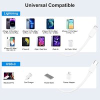 Нови 2 бр.Кабели за бързо зареждане iPhone -2м./USB C към Lightning кабел за iPhone 14 Pro Max , снимка 2 - USB кабели - 41360580