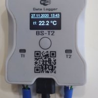Двуканален записващ термометър с графичен дисплей BS-t2 WiFi, снимка 2 - Друга електроника - 41223492