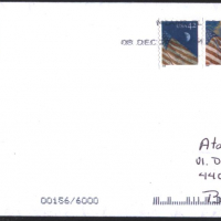Пътувал плик с марки Национален Флаг 2008 от САЩ, снимка 1 - Филателия - 36372413