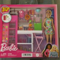 Нов Комплект за игра с кукла Barbie HJV38 куклена къща Детска играчка Барби, снимка 7 - Кукли - 41926813