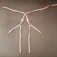 BDSM розов кожен харнес нашийник колан с панделки за тяло, снимка 6 - Колани - 42163609