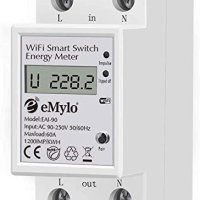 eMylo Smart 1-Phase Digital Energy Meter, Безжично WiFi дистанционно управление LCD дисплей, снимка 1 - Друга електроника - 42717295