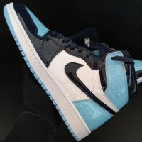 Nike Air Jordan 1 High Metalic Blue Chill Размер 42 Номер Нови Обувки Кецове Сини Маратонки Черно , снимка 5 - Кецове - 38776105