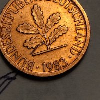 2 БР. ДЕФЕКТНИ монети ГФР 10 пфенинг  1971г. 1 пфенинг 1983 г .с черта на гърба , снимка 12 - Нумизматика и бонистика - 41154850