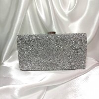 Вечерна дамска чанта с камъни 3 цвята, снимка 1 - Чанти - 21125468