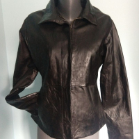 Дамско яке тип сако от естествена кожа "The Keenan leather" company , снимка 2 - Якета - 36507936