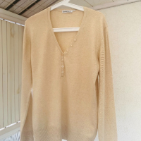 Нежна блуза CASSIS коприна и кашмир, снимка 3 - Блузи с дълъг ръкав и пуловери - 36290129