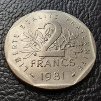 Монета 2 франка 1981 г. Франция - топ!, снимка 12 - Нумизматика и бонистика - 42478603